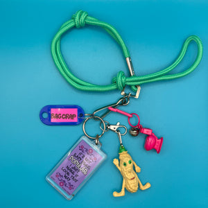 Green Lanyard    Pack - vintage bag charm packs nostalgia vintage y2k vintage keychain vintage charms for bag nostalgia vintage keychains y2k collectible - Bag Crap