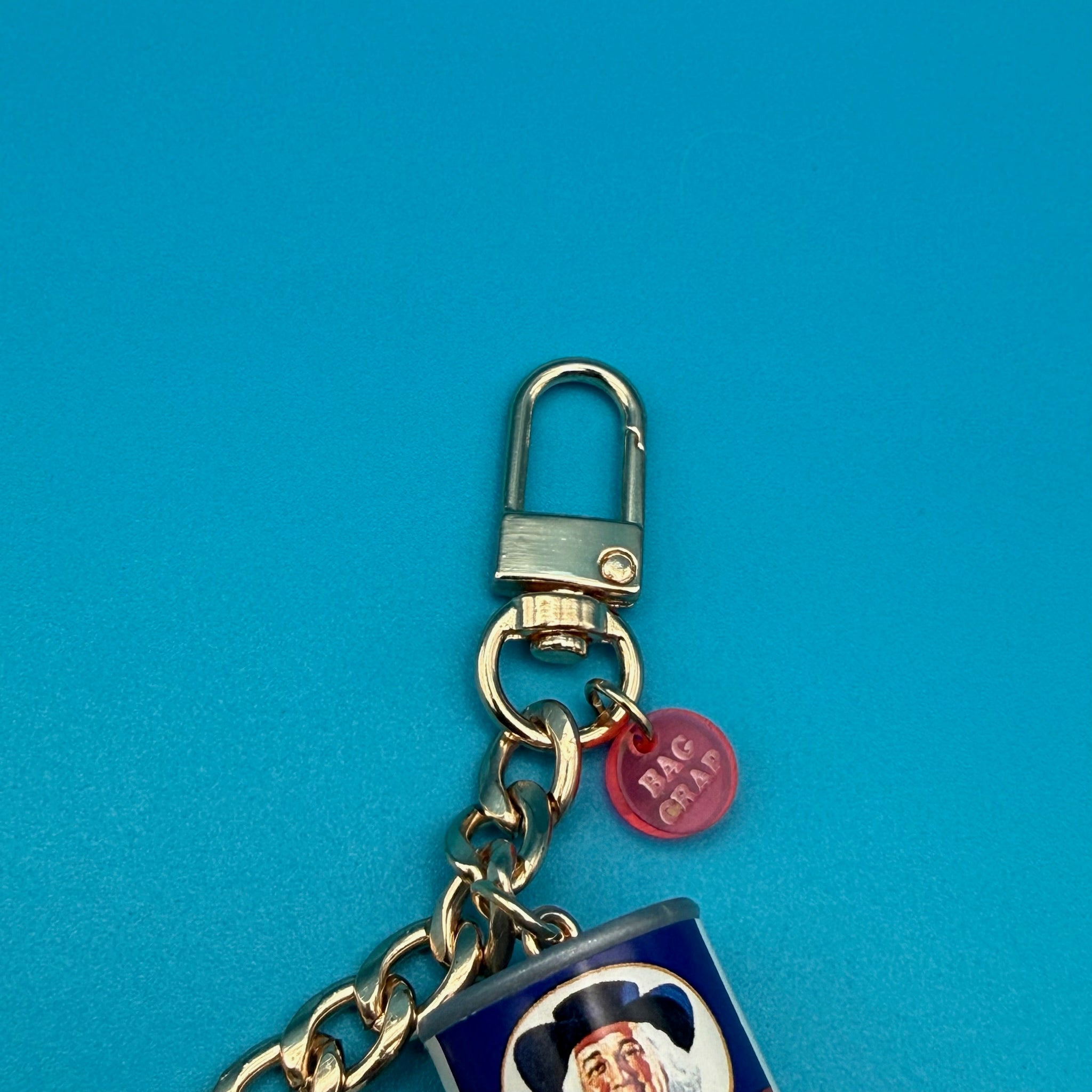 ‘90s Barbie Breakfast Gold   Chain - barbie doll toy pink rare vintage keychain vintage charms for bag nostalgia vintage keychains y2k collectible - Bag Crap