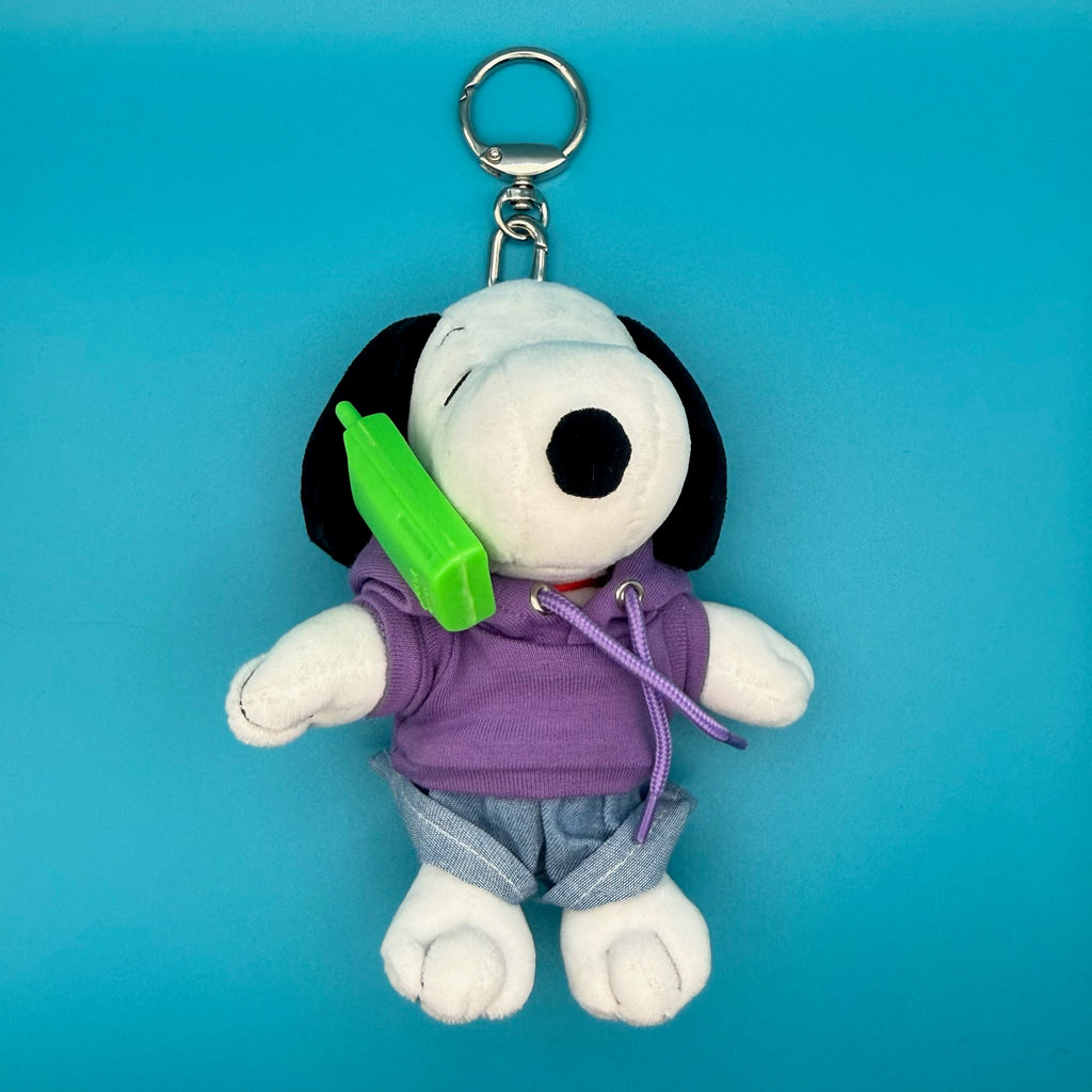 Purple Hoodie & Cellphone Snoopy Plush Bag Charm