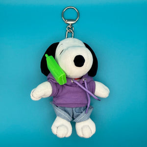Purple Hoodie & Cellphone Snoopy Plush - snoopy rar peanuts vintage keychain vintage charms for bag nostalgia vintage keychains y2k collectible - Bag Crap