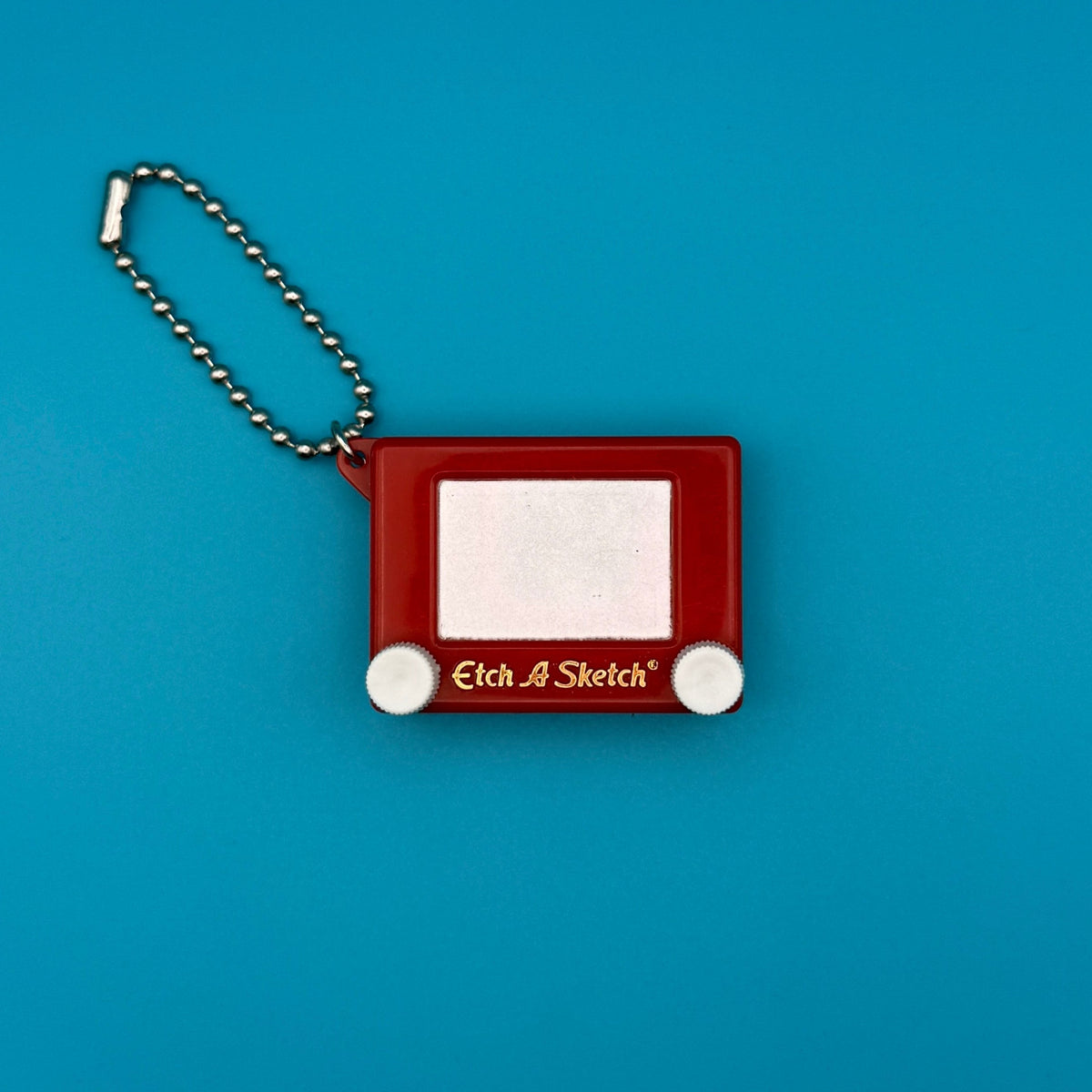 Vintage 90s Etch-A-Sketch Bag Charm Keychain
