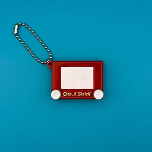 90s Etch-A-Sketch -  vintage keychain vintage charms for bag nostalgia vintage keychains y2k collectible - Bag Crap