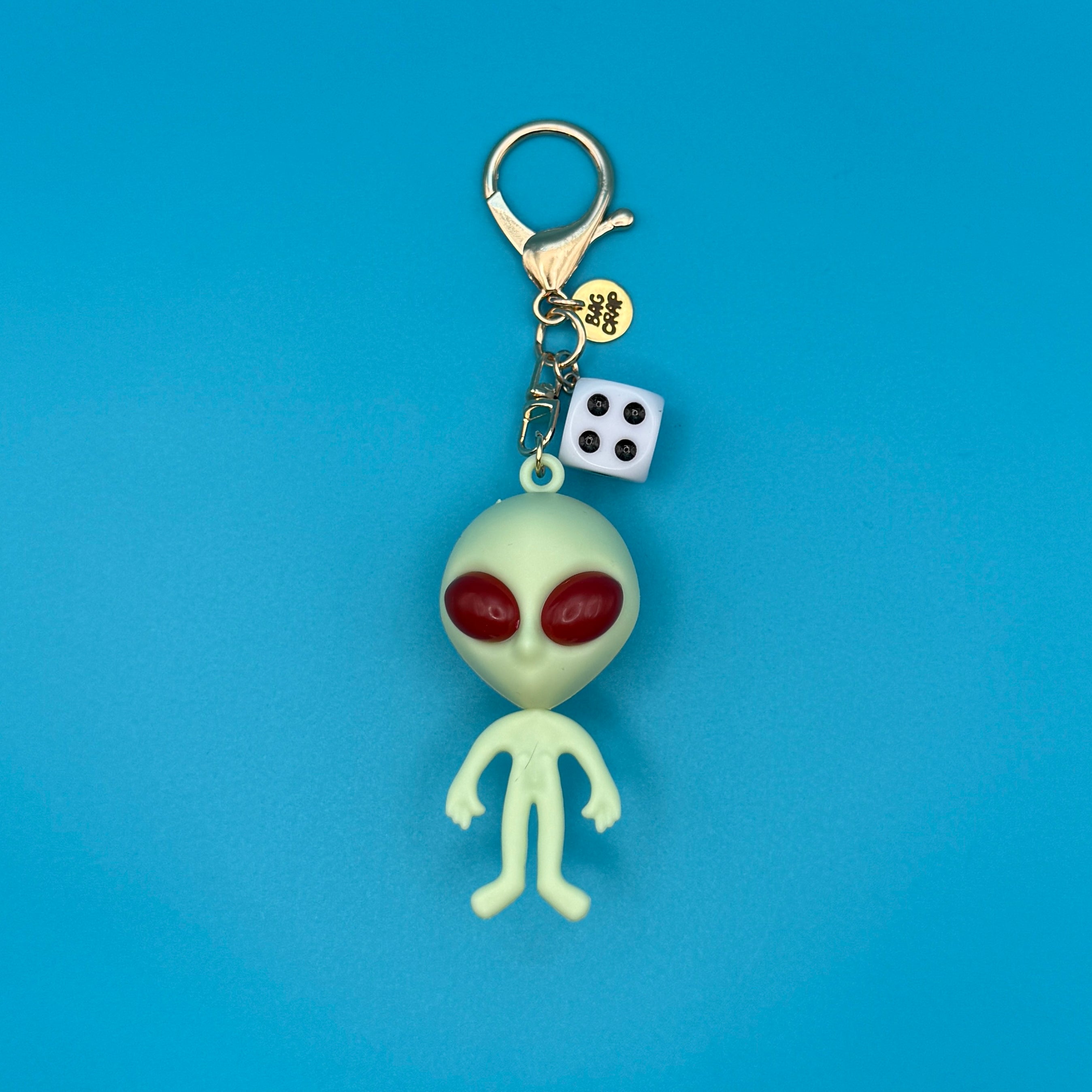 Retro Alien - vintage bag charm packs nostalgia vintage y2k vintage keychain vintage charms for bag nostalgia vintage keychains y2k collectible - Bag Crap