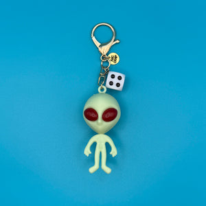 Retro Alien - vintage bag charm packs nostalgia vintage y2k vintage keychain vintage charms for bag nostalgia vintage keychains y2k collectible - Bag Crap