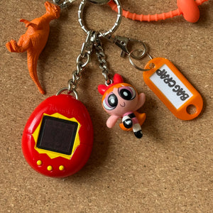 90s Blossom Powerpuff Girls Tamagotchi    Pack - vintage bag charm packs nostalgia vintage y2k vintage keychain vintage charms for bag nostalgia vintage keychains y2k collectible - Bag Crap