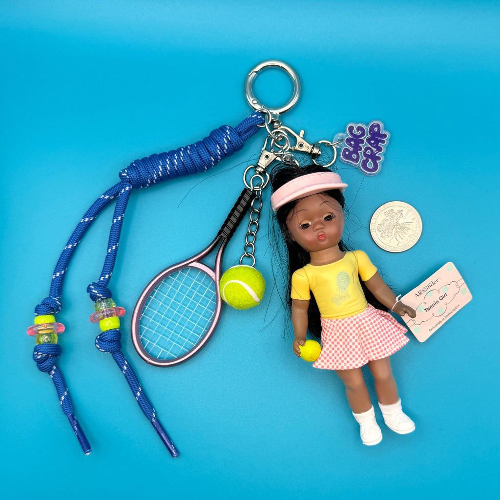 Vintage Madame Alexander Tennis Doll Bag Charm Keychain Pack