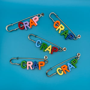 'CRAP' Letter Bead Brooch -  vintage keychain vintage charms for bag nostalgia vintage keychains y2k collectible - Bag Crap