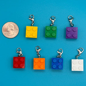 Mini Lego Brick Pendant  s: You Pick -  vintage keychain vintage charms for bag nostalgia vintage keychains y2k collectible - Bag Crap