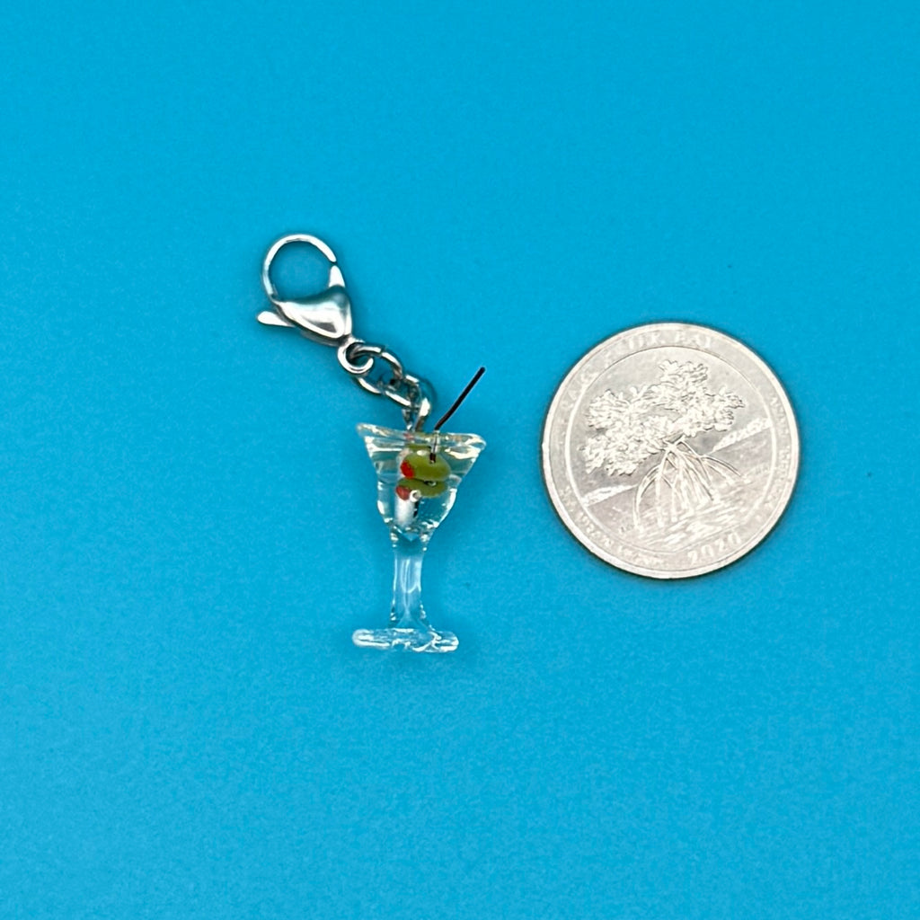 Mini Martini Glass Pendant Bag Charm