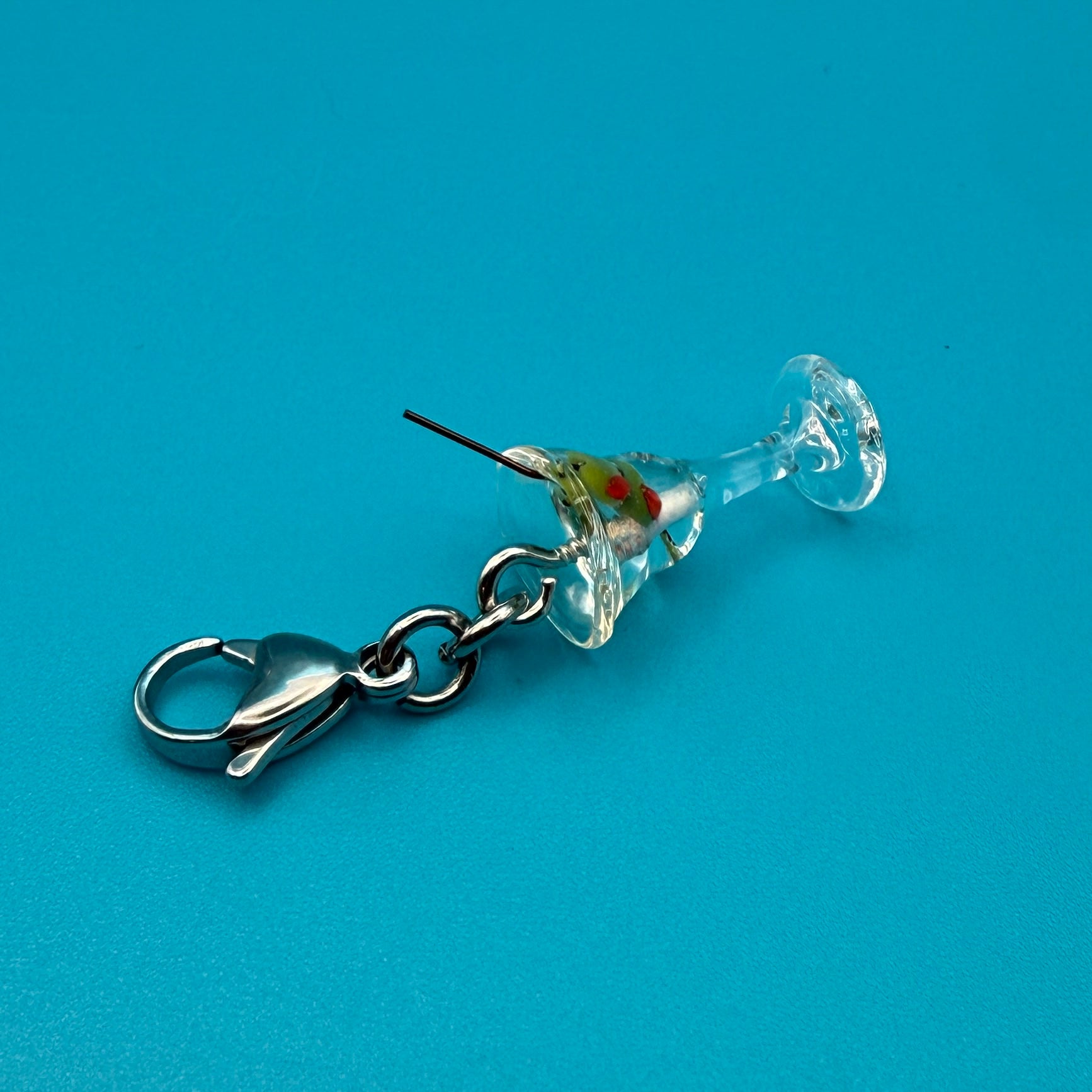 Mini Martini Glass Pendant -  vintage keychain vintage charms for bag nostalgia vintage keychains y2k collectible - Bag Crap