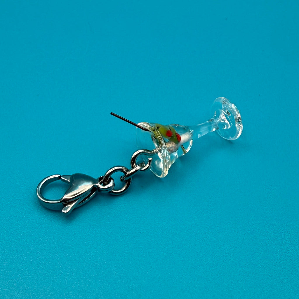 Mini Martini Glass Pendant Bag Charm