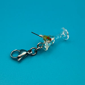 Mini Martini Glass Pendant -  vintage keychain vintage charms for bag nostalgia vintage keychains y2k collectible - Bag Crap