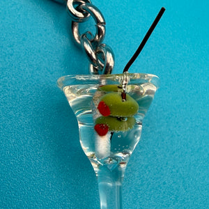 Mini Martini Glass Pendant -  vintage keychain vintage charms for bag nostalgia vintage keychains y2k collectible - Bag Crap