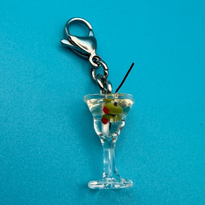 Mini Martini Glass Pendant -  vintage keychain vintage charms for bag nostalgia vintage keychains y2k collectible - Bag Crap