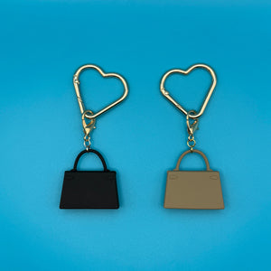 Mini Designer Hand Trinket  + Gold Heart Carabiner -  vintage keychain vintage charms for bag nostalgia vintage keychains y2k collectible - Bag Crap