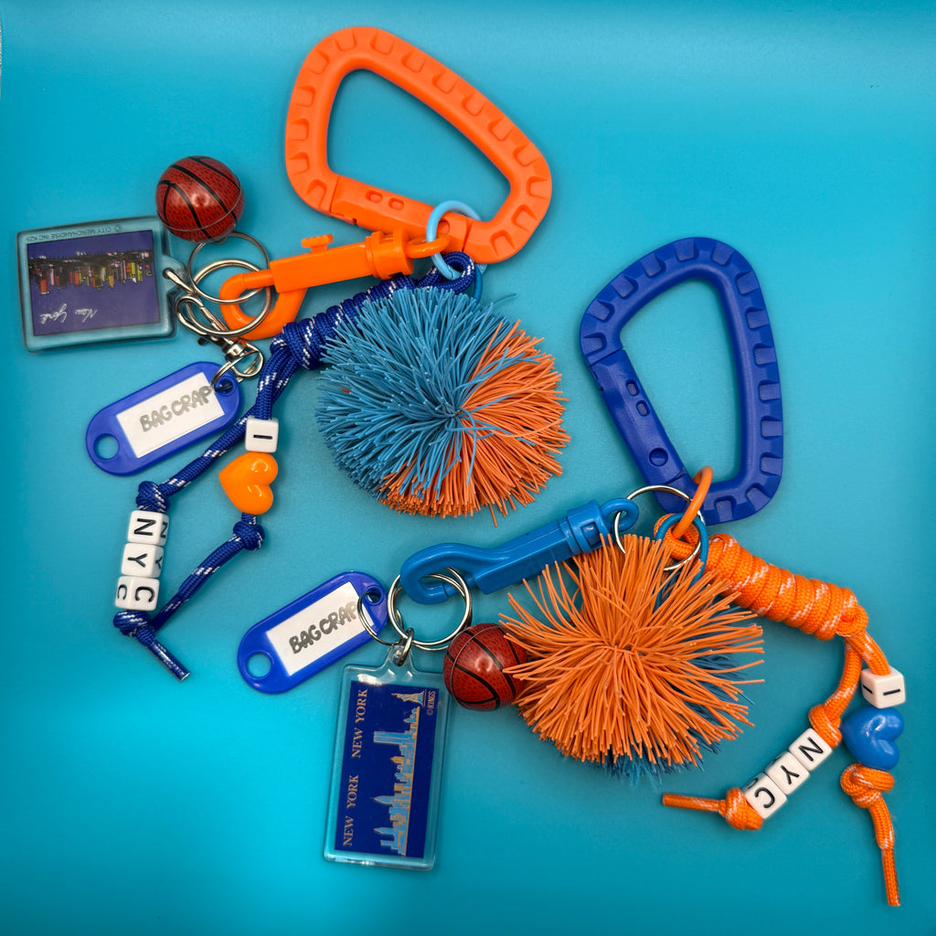 I Love New York Knicks Bag Charm + Vintage Keychain Packs