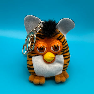 Tiger Stripe Furby Plush -  vintage keychain vintage charms for bag nostalgia vintage keychains y2k collectible - Bag Crap