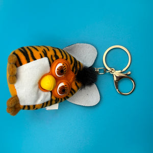 Tiger Stripe Furby Plush -  vintage keychain vintage charms for bag nostalgia vintage keychains y2k collectible - Bag Crap