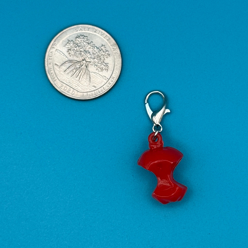 Turquoise & Ruby Red Vintage Bag Charms & Keychain Drop