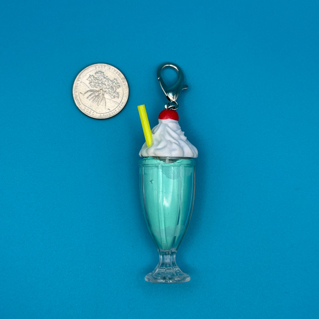 Turquoise & Ruby Red Vintage Bag Charms & Keychain Drop