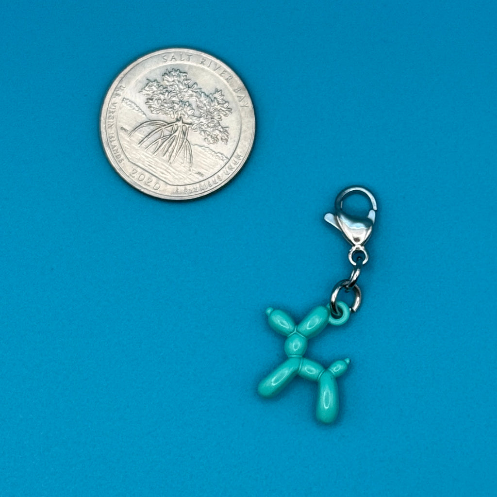 Turquoise & Ruby Red Vintage Bag Charms & Keychain Drop