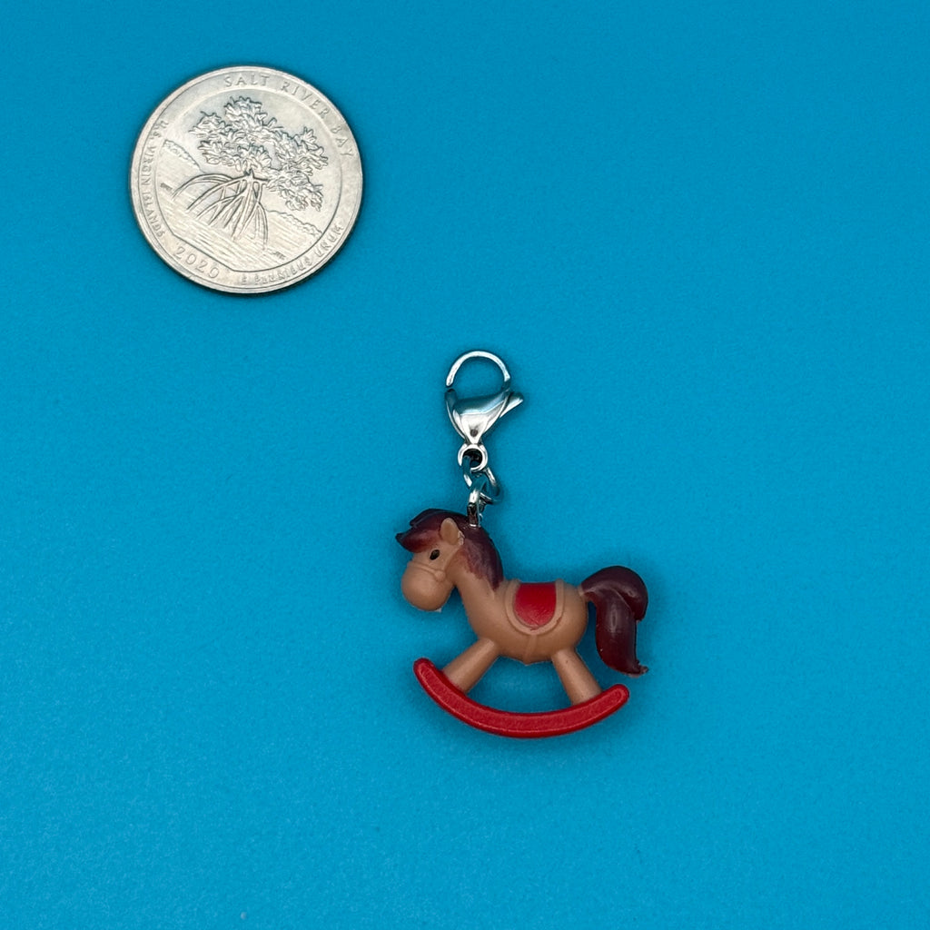 Turquoise & Ruby Red Vintage Bag Charms & Keychain Drop