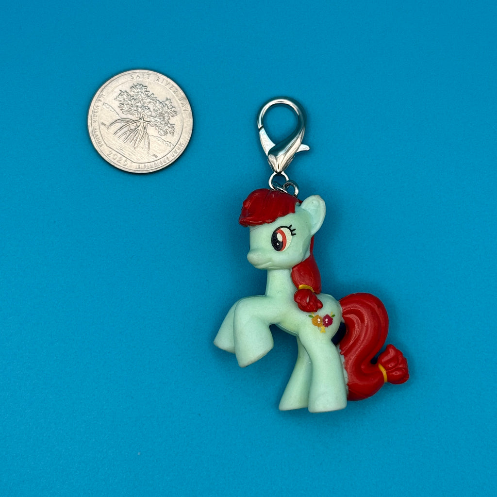 Turquoise & Ruby Red Vintage Bag Charms & Keychain Drop