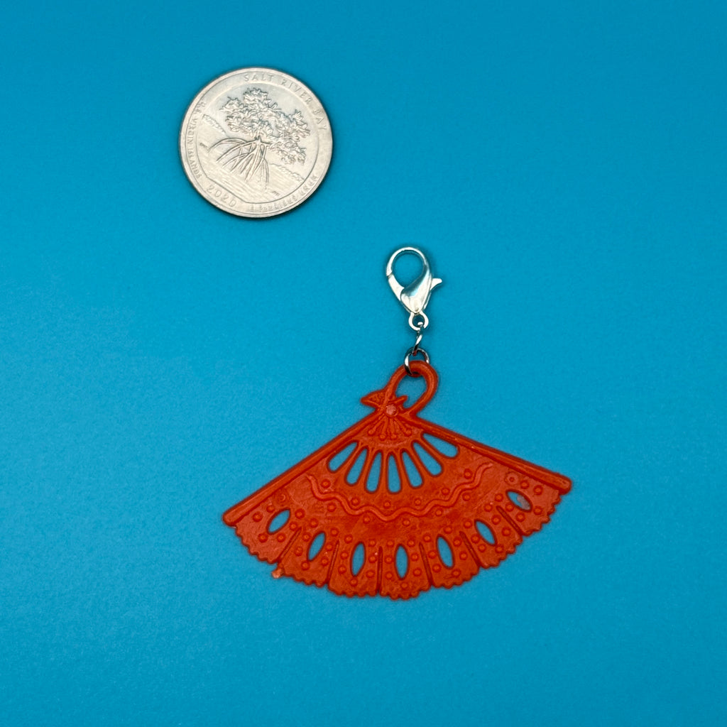 Turquoise & Ruby Red Vintage Bag Charms & Keychain Drop