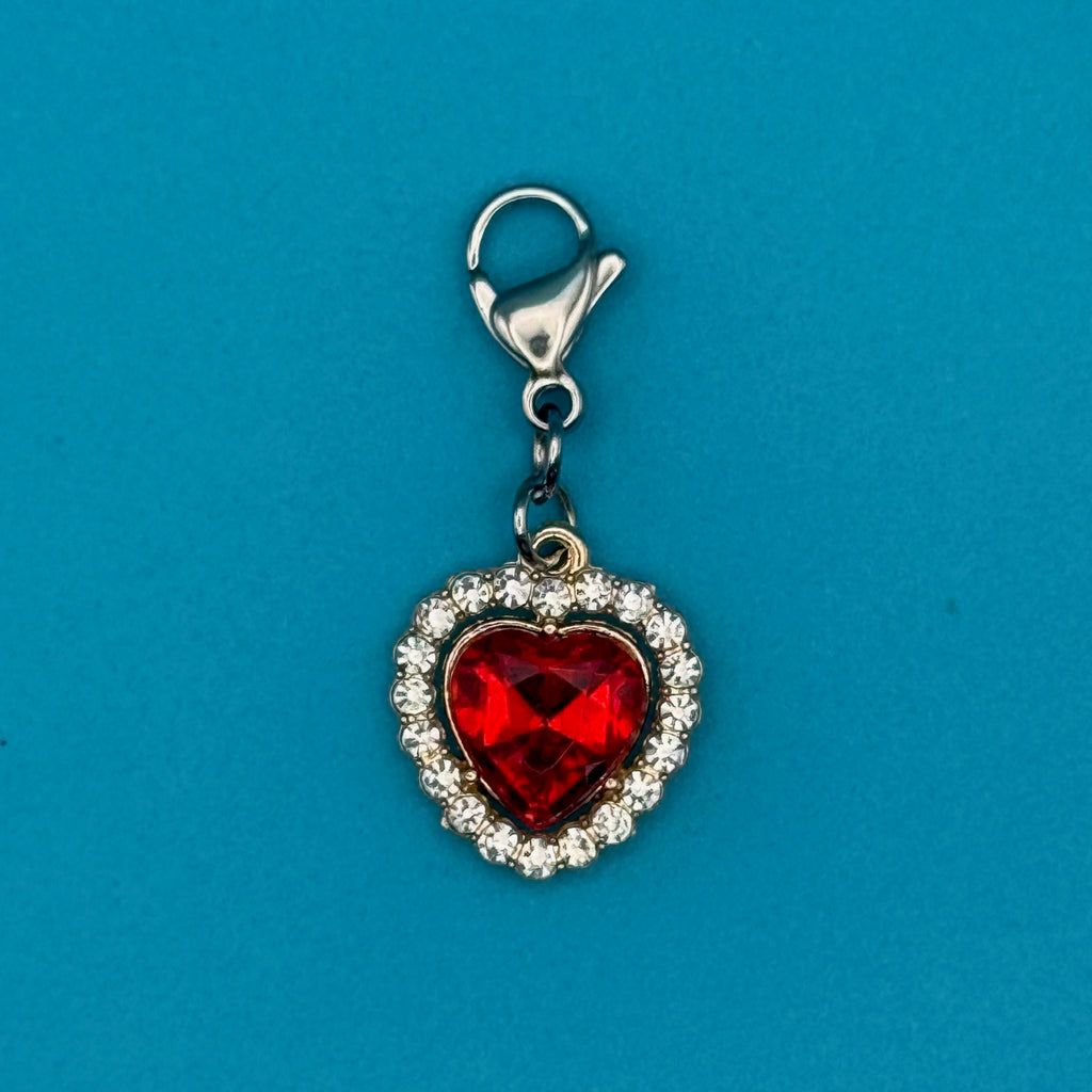 Mini Crystal Heart Trinket Charms: You Pick