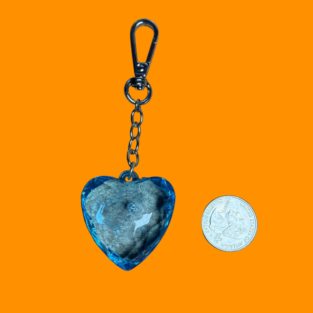 Vintage Colorful Resin Heart Keychains: You Pick