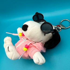 6” Snoopy  + Pink Hoodie - snoopy rar peanuts vintage keychain vintage charms for bag nostalgia vintage keychains y2k collectible - Bag Crap