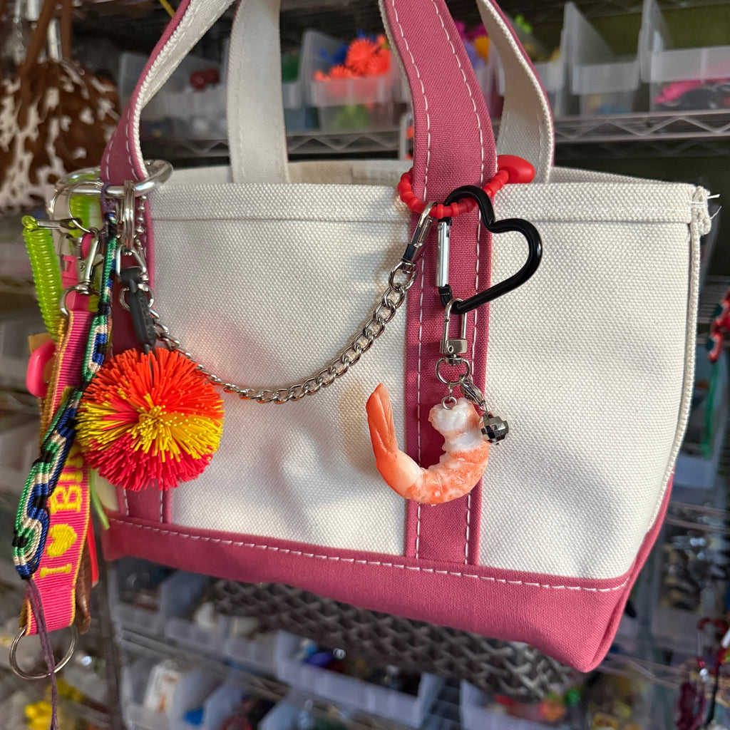 DISCO SHRIMP BAG CHARM: 100% DONATED TO NORTH TEXAS FOOD BANK