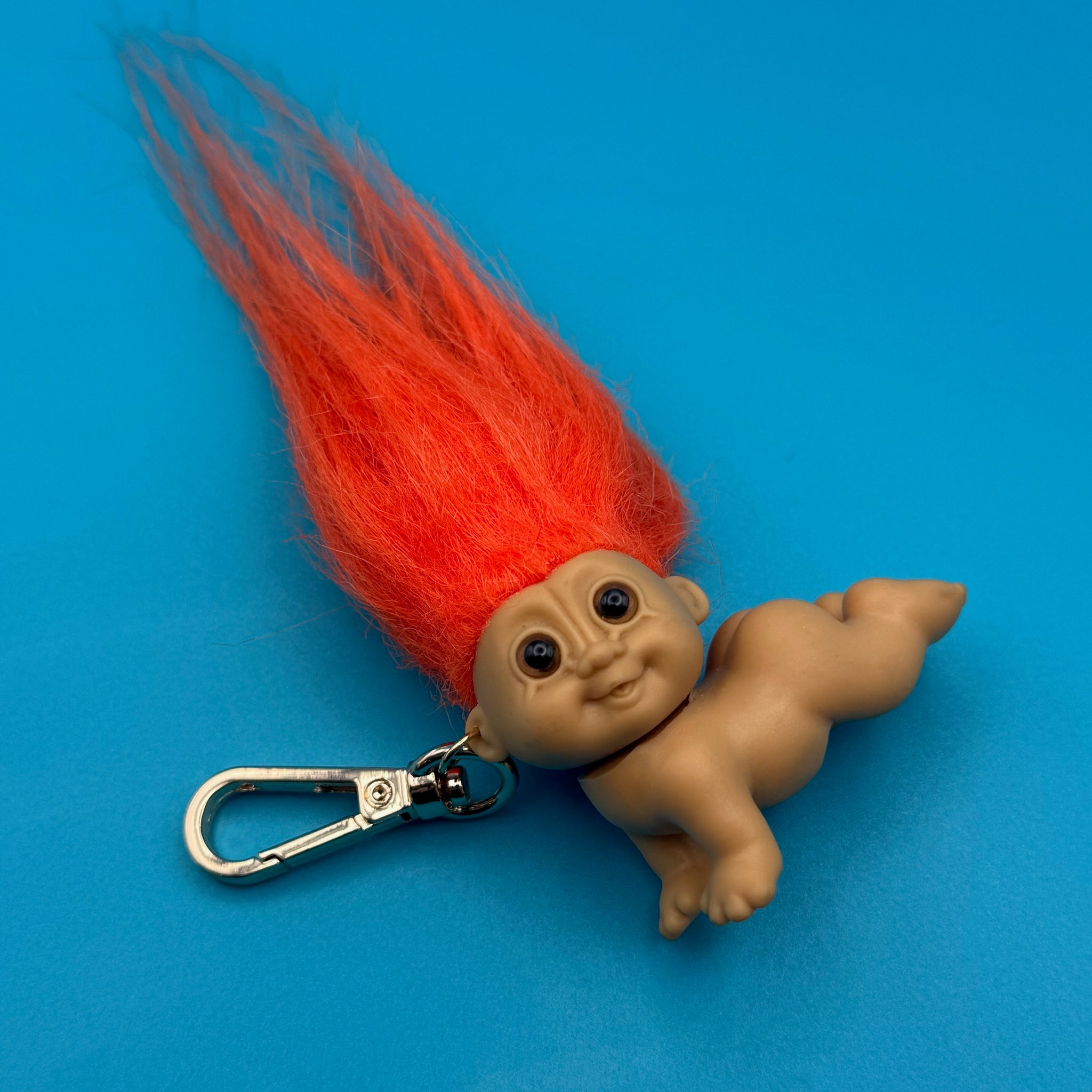RARE VTG Russ Baby Troll Doll  : Gold Hardware - troll charms troll keychains vintage keychain vintage charms for bag nostalgia vintage keychains y2k collectible - Bag Crap