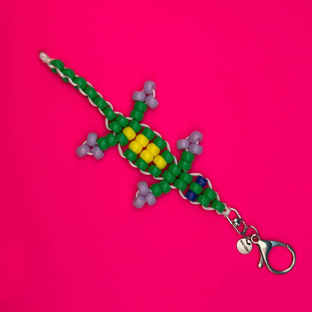 Small Bead Buddy Lizard Bag Charms - Pastels