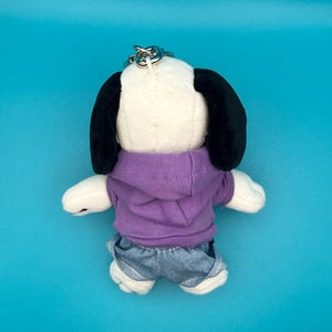 Purple Hoodie & Cellphone Snoopy Plush - snoopy rar peanuts vintage keychain vintage charms for bag nostalgia vintage keychains y2k collectible - Bag Crap