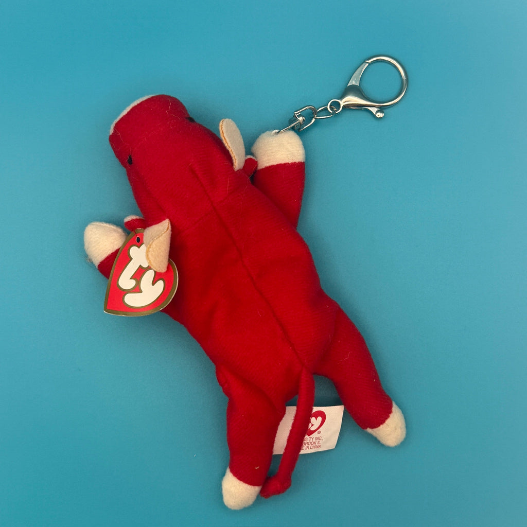 Vintage ‘Snort’ Teenie Beanie Baby Plushie Bag Charm
