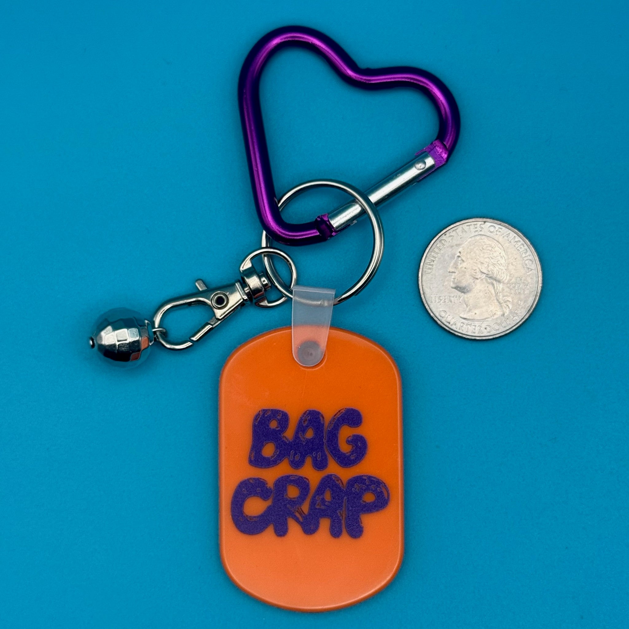 Crap Orange Logo  Set -  vintage keychain vintage charms for bag nostalgia vintage keychains y2k collectible - Bag Crap