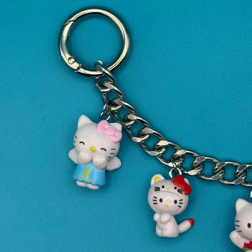 1-of-1 Vintage Red Heart Hello Kitty Bag Charm Chain