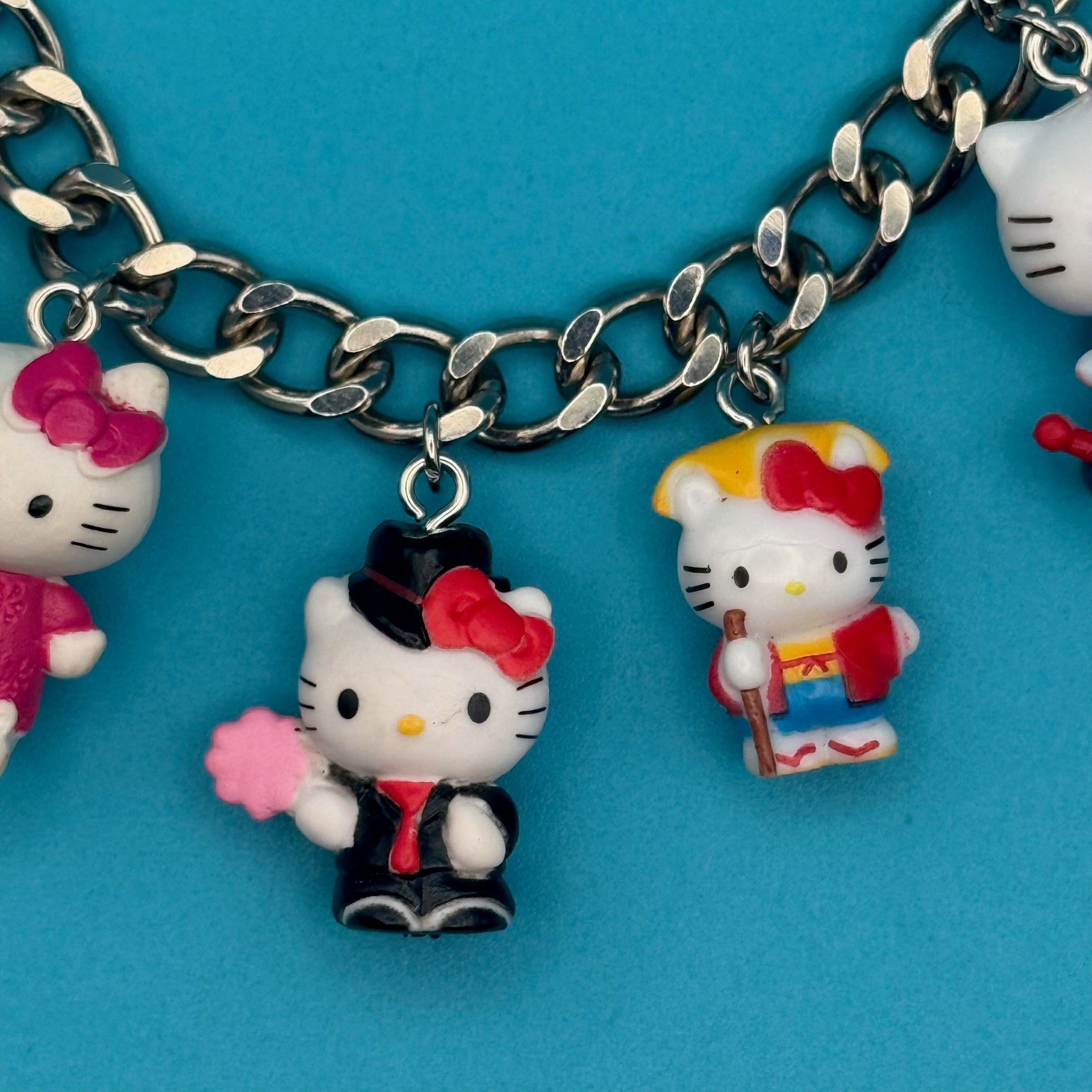 1-of-1  Mini Hello Kitty   Chain - hello kitty sanrio japan kawaii rare vintage keychain vintage charms for bag nostalgia vintage keychains y2k collectible - Bag Crap