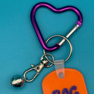 Crap Orange Logo Disco  Set -  vintage keychain vintage charms for bag nostalgia vintage keychains y2k collectible - Bag Crap