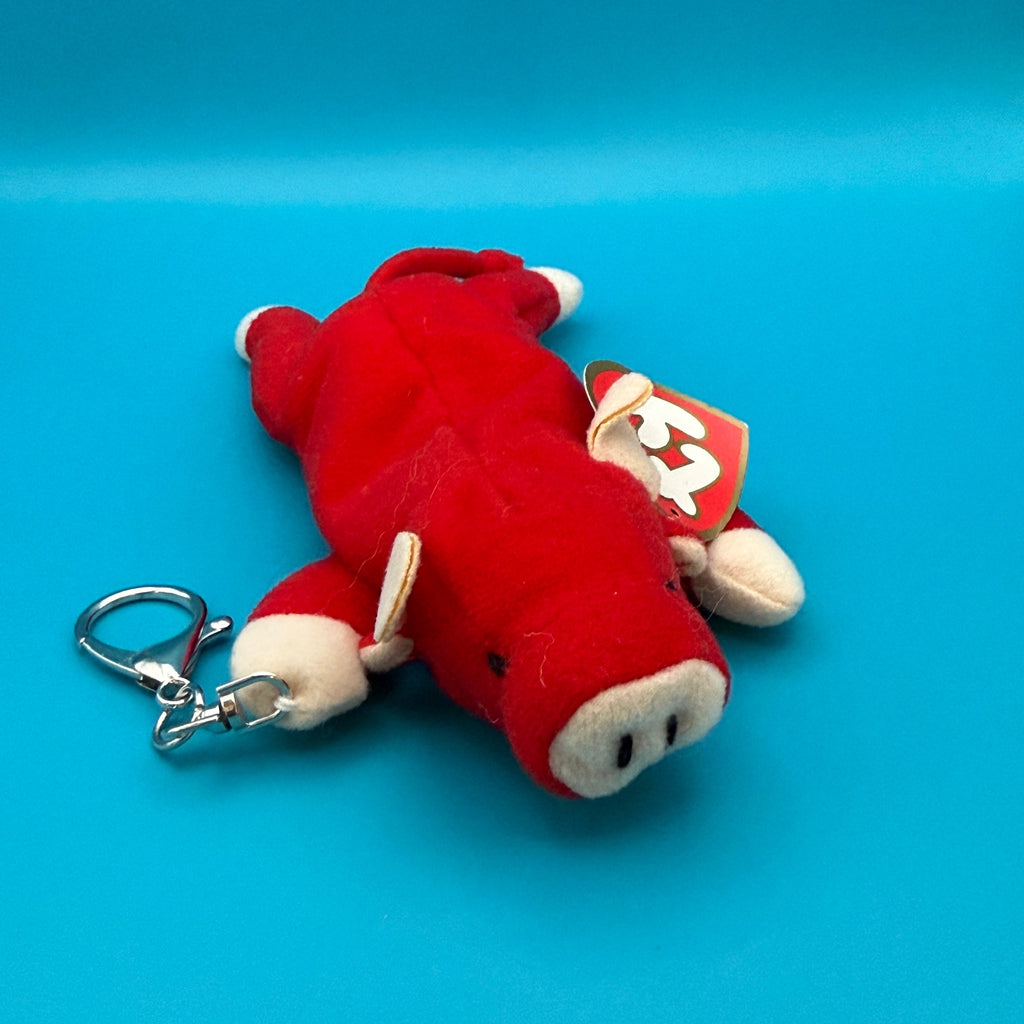 Vintage ‘Snort’ Teenie Beanie Baby Plushie Bag Charm