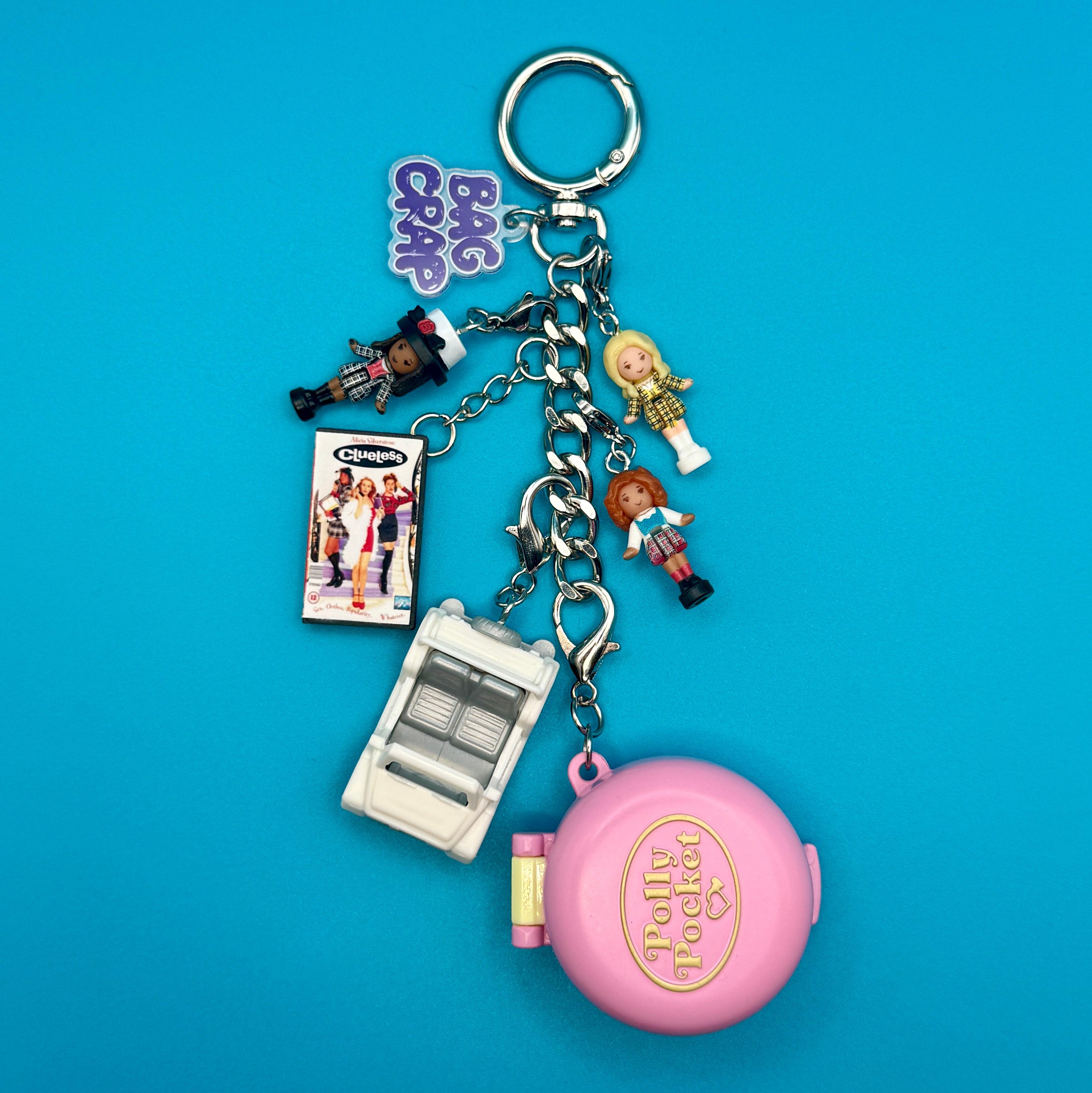 Clueless Polly Pocket Retro  : You Pick - vintage bag charm chains silver nostalgia vintage y2k vintage keychain vintage charms for bag nostalgia vintage keychains y2k collectible - Bag Crap