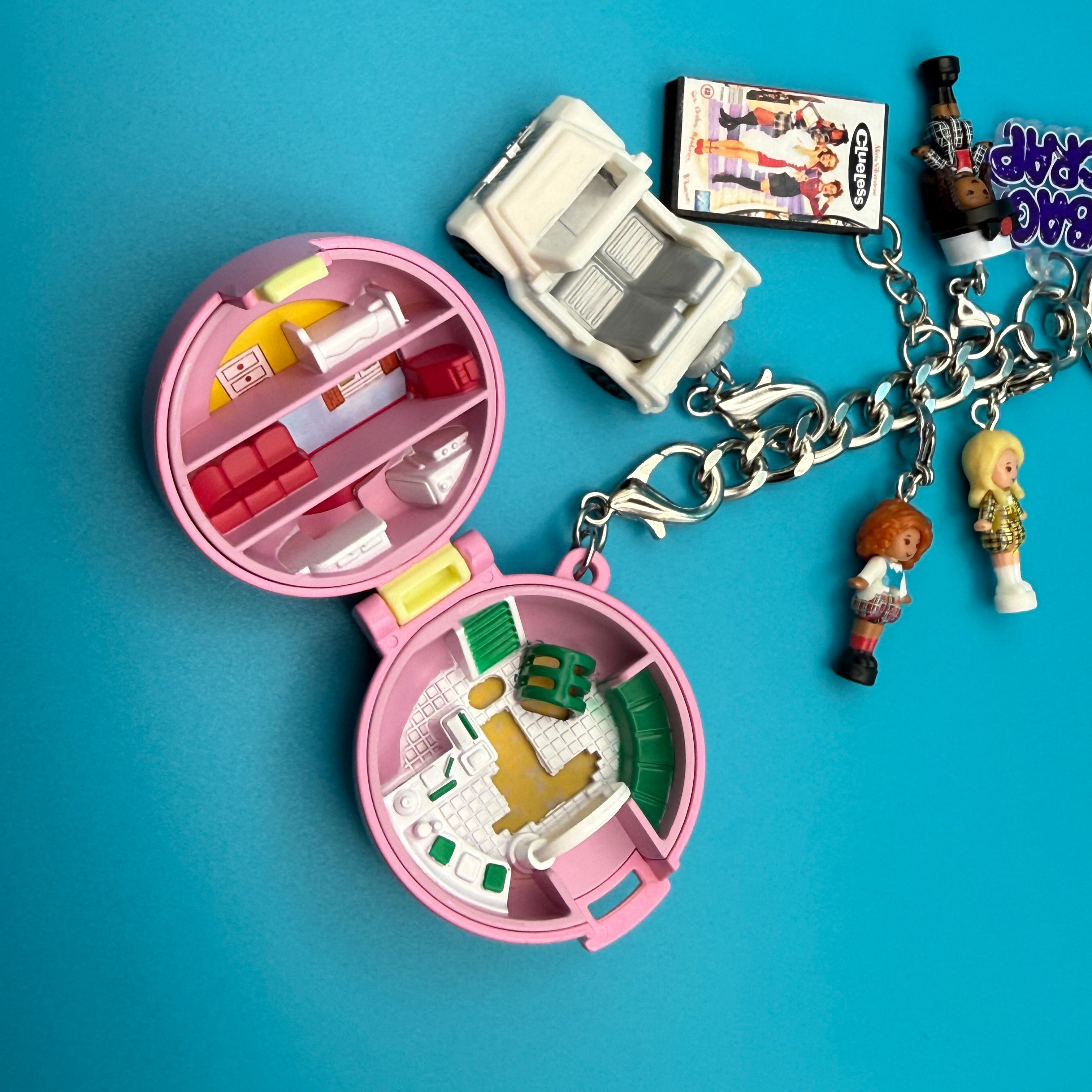 Clueless Polly Pocket Retro  : You Pick - vintage bag charm chains silver nostalgia vintage y2k vintage keychain vintage charms for bag nostalgia vintage keychains y2k collectible - Bag Crap
