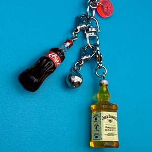 Mini Jack & Coke Trinket   Set - vintage bag charm packs nostalgia vintage y2k vintage keychain vintage charms for bag nostalgia vintage keychains y2k collectible - Bag Crap