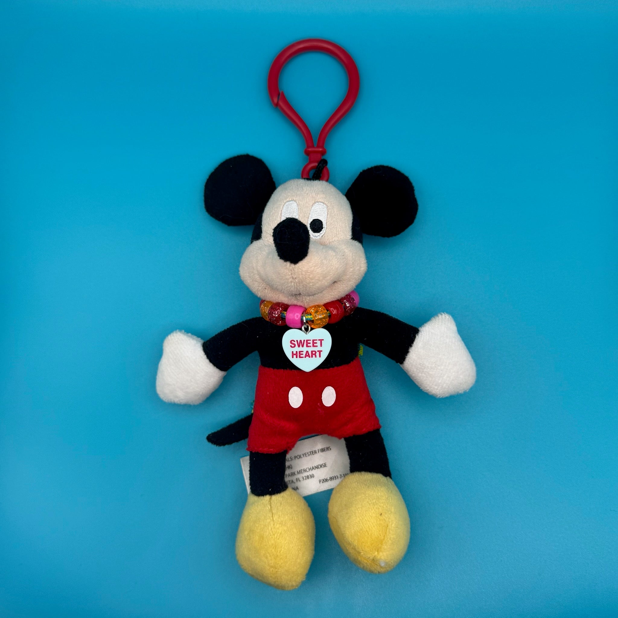 Mickey Mouse Plush   + Necklace -  vintage keychain vintage charms for bag nostalgia vintage keychains y2k collectible - Bag Crap