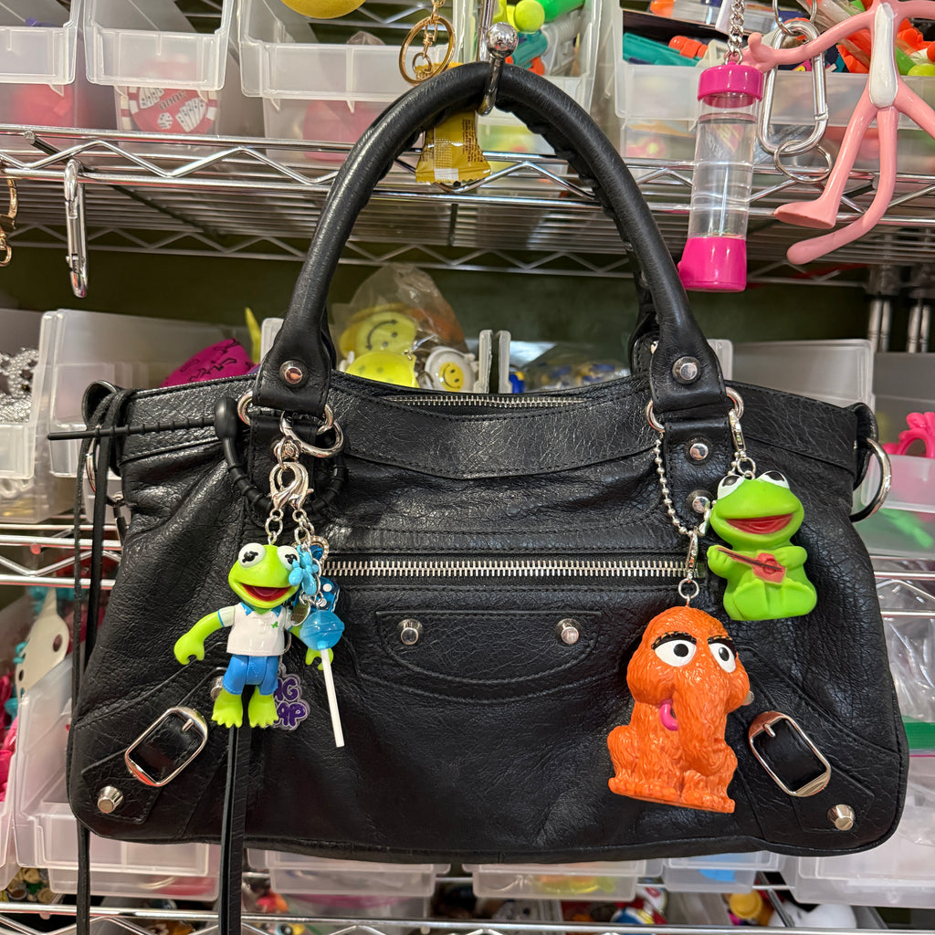 Vintage 1970s-Y2K Green Toy Bag Charm Keychain Collection