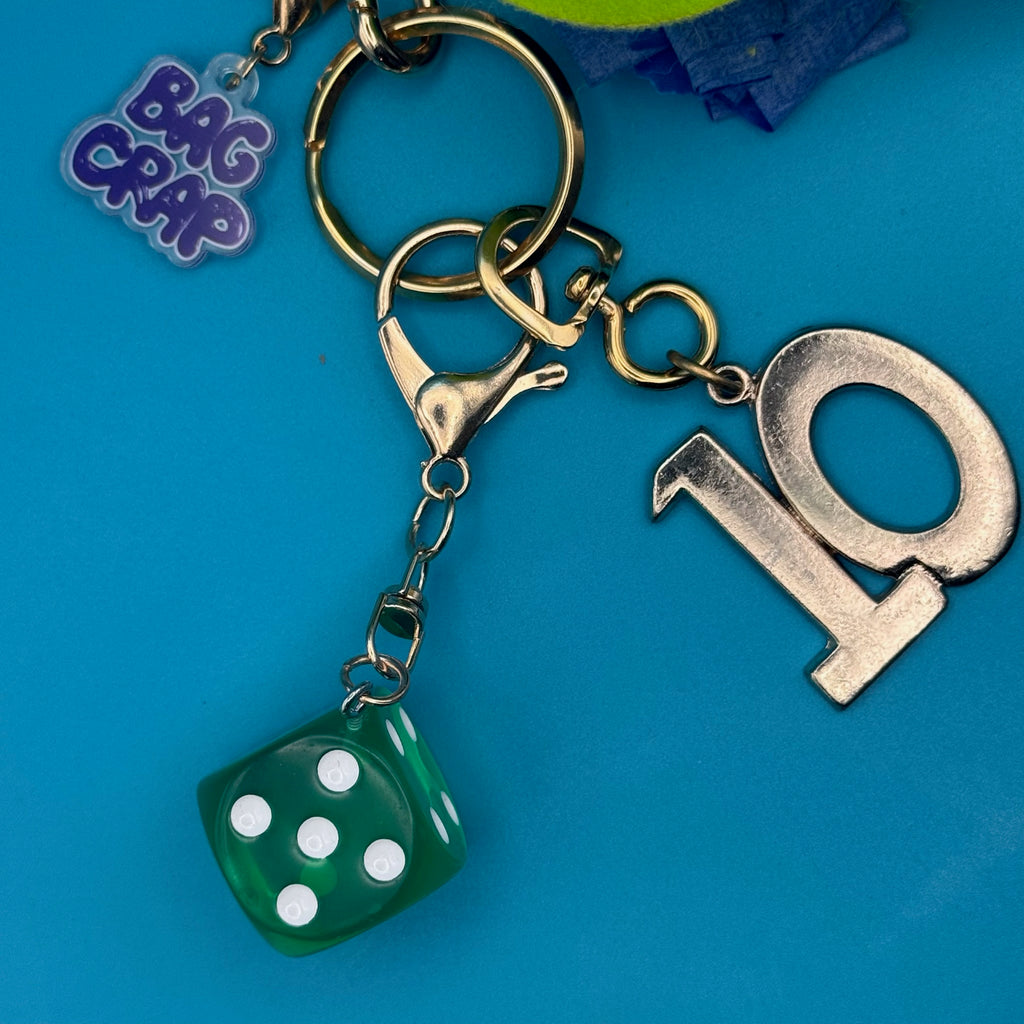 One-of-One Vintage Keychain Bag Charm Set — Green Furby