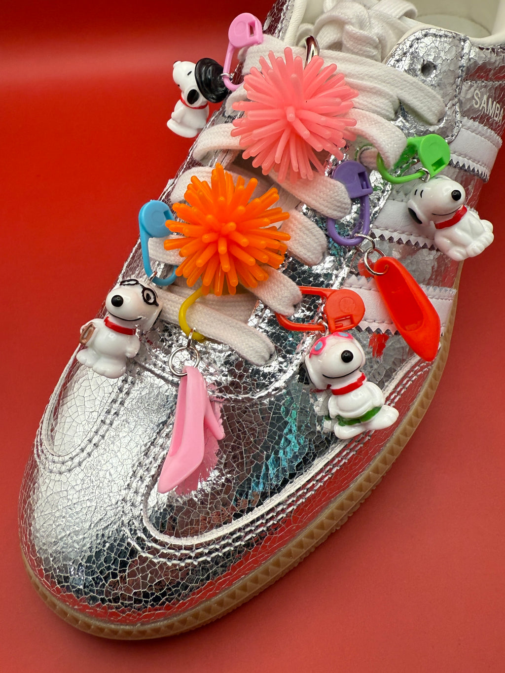 Snoopy Shoe Charms + Plastic Clips
