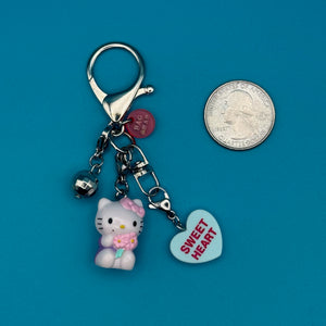 Mini Hello Kitty + Sweet Heart Trinket   Set - vintage bag charm packs nostalgia vintage y2k vintage keychain vintage charms for bag nostalgia vintage keychains y2k collectible - Bag Crap