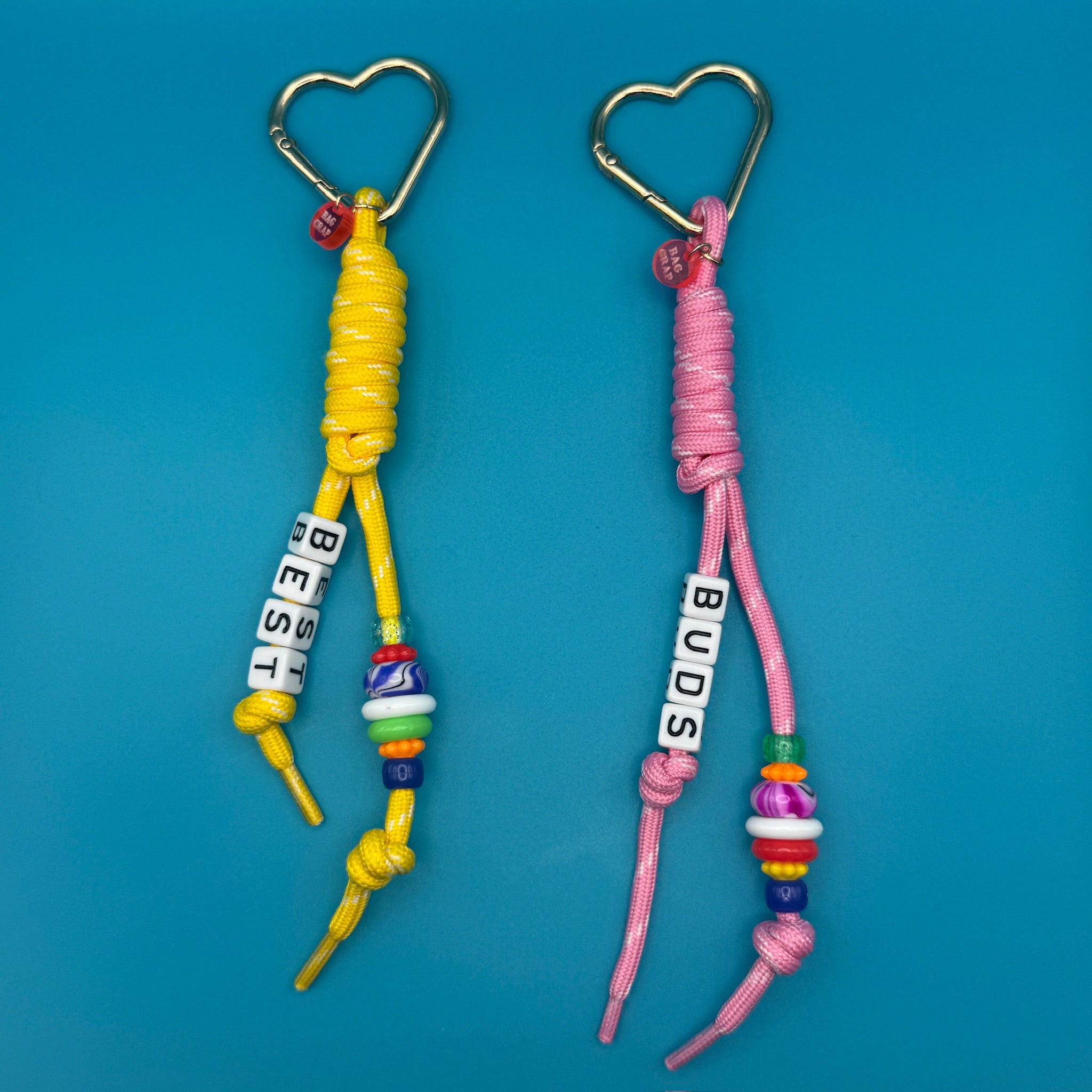 2 Pc: Best Buds Paracord  s -  vintage keychain vintage charms for bag nostalgia vintage keychains y2k collectible - Bag Crap